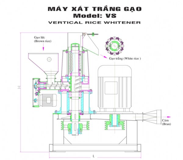 Vertical Rice Whitening machine - Image 4