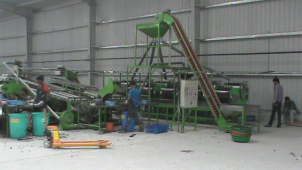 Automatic cashew shelling line